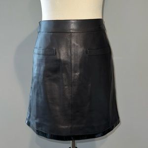 Chanel vintage black leather mini skirt size 34/US size 4.